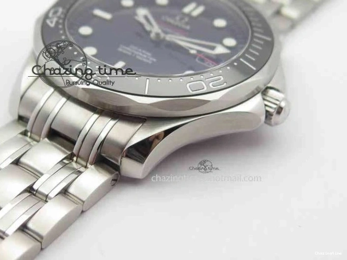 0123 Seamaster 300M 007 SS MK 1:1 Best Edition Black 007 Dial Ceramic Bezel On SS Bracelet A EasyCare 8178